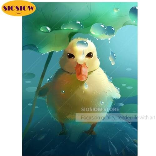 5d Diy Animals Duck Diamond Painting Full Square Round Drill Embroidery Art Diamont Mosaic Pattern Diamand Decorations For Home