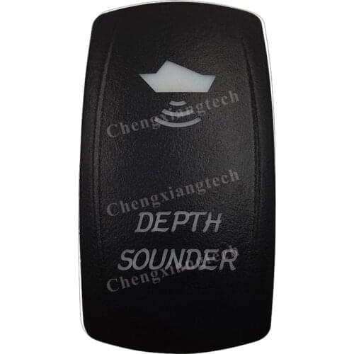 Car Boat Truck Backlit Swtich Cap- Laser Engraving - Depth Sounder -for Led Carling Arb Narva 4x4 RV Rocker Switch, Cover Only