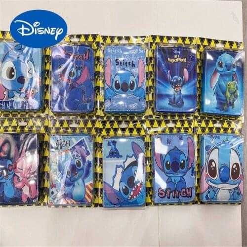 Disney Interstellar Baby Stitch Stitch Peripheral Cute Cartoon Teenager Student Wallet Boys and Girls Short Card Case