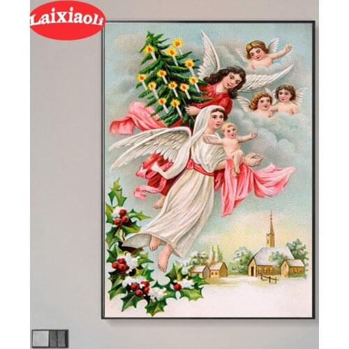Flying Angel and Baby William 5d Diy Diamond Painting rhinestone full square drill,full round diamond embroidery mosaic home art