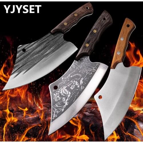 Forged Butcher Kitchen Knife Household Stainless Steel Slicing Knife Set Chopping Cutting Chicken Duck Slaughter Fish Knife