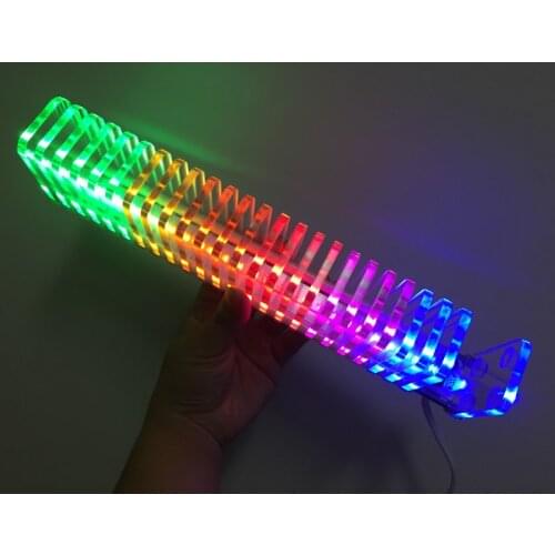 KS25 Sound Control VU Meter Crystal Sound Column Audio Level Meter LED Music Spectrum VU Tower For Home Theater