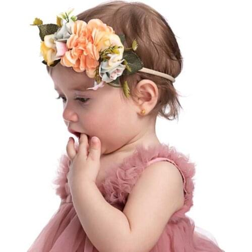 Fashion Florals Headband Newborn Baby Photography Prop Elastic Princess Hairbands Child Kid Fresh Style Cute Headwear Gifts