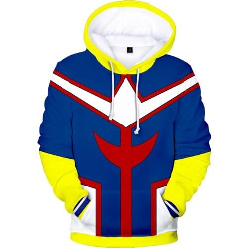 My Hero Academia Midoriya Izuku All Might Cosplay Costume School Uniform Boku No Hero Academia 3D Print Mens Hoodies Sweatshirts