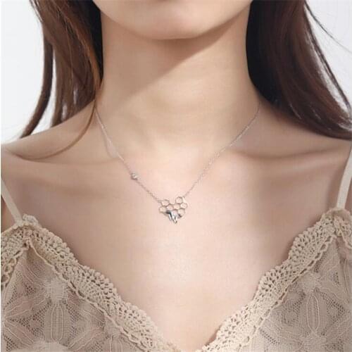 New Creative Original For Love Nesting Personality 925 Sterling Silver Jewelry Hollow Honeycomb Clavicle Chain Necklaces H501