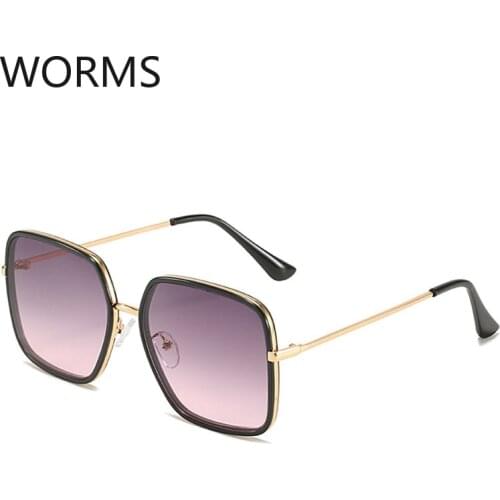 New metal frame sunglasses Square Street Photo UV400 Sunglasses simple fashion decorative Sunglasses luxury