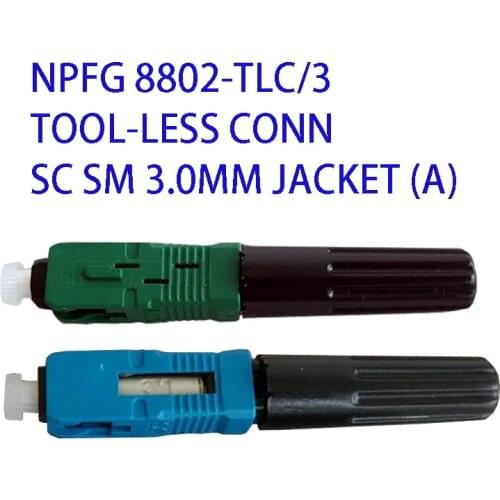 Manufacturing Price Optical Quick Assembly Connector SC APC SC UPC 3M NPFG 8802-TLC/3 TOOL-LESS CONN SC SM 3.0MM JACKET (A)
