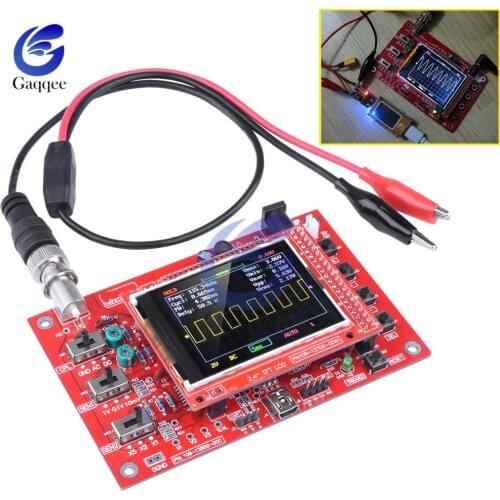 2.4“ Oscilloscope Digital TFT with Probe Alligator Test Clip for Arduino ARM Detection Development Board Assembled 2.4 Inches