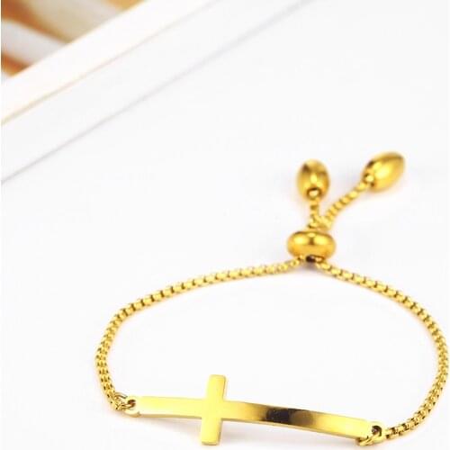 OUFEI Cross Bracelets Bangles For Women Stainless Steel Jewelry Woman Vogue 2019 Jewelry Accessories jewellery Free Shipping