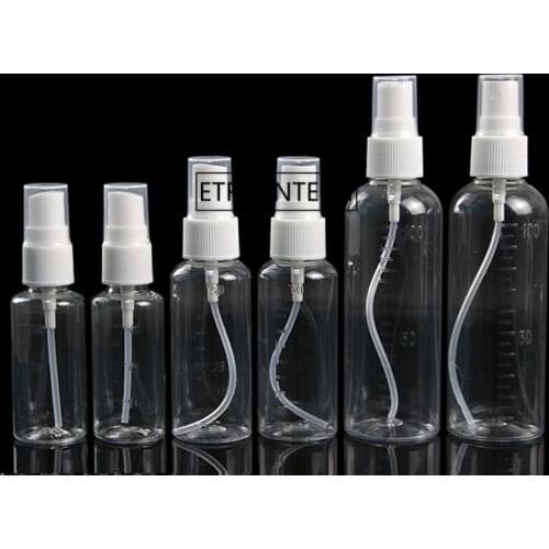 30ml 50ml 100ml Portable PET Scale refillable Perfume Bottle With Spray&Empty Parfum Vial With Atomizer F1982