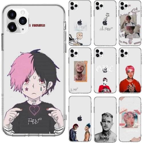 Lil peep rock singer tattoo Phone Case Transparent for iPhone 6 7 8 11 12 s mini pro X XS XR MAX Plus cover funda shell