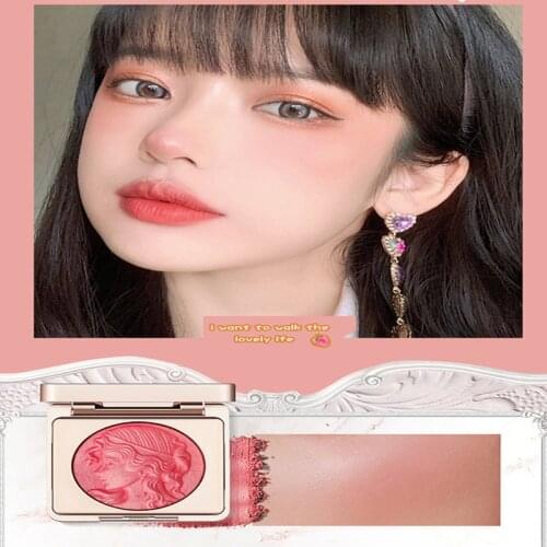 Face Blusher Peach Pallete Peach Cream Makeup Blush Palette Cheek Blush Cosmestics Contouring Powder Longlasting Rouge TSLM2
