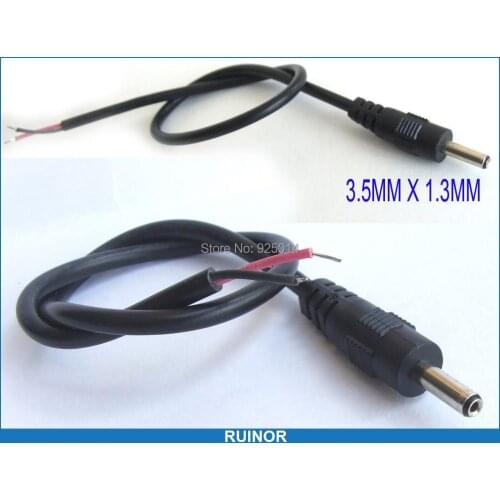 50 PCS 3.5mm x 1.3mm DC Male plug Cables converter for Notebook Power Chargers