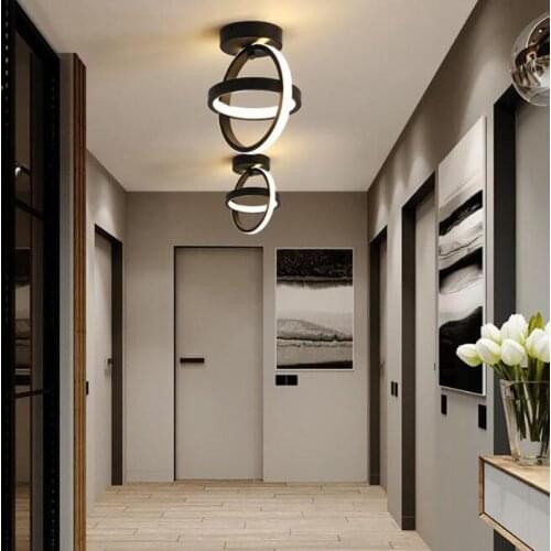 Modern Ceiling Lamp For Home Led Lustre Black&White Led Ceiling Light For Bedroom Corridor Light Balcony Lights Luminaires