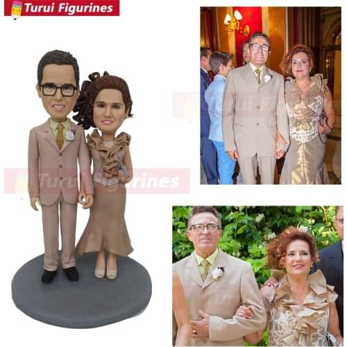 Older couple bobblehead figurine miniverse fantasy personlized figure real-man customization dolls minions wedding toy