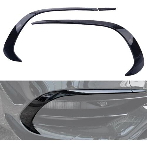 1Pair Black Front Bumper Splitter Spoiler Canards Fit For Benz A Class W176 A180 A200 A220 A250 AMG A45 2016 2017 2018