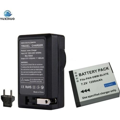 1200mAh DMW-BLH7E DMW-BLH7 DMW-BLH7PP Camera Battery + Charger For Panasonic Lumix DMC-GM1 DMC-GM5 DMC-GF7 DMC-GF8 GF9 LX10 LX15