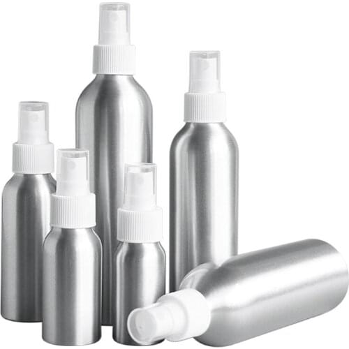 5pcs 30ml 50ml 100ml 150ml 200ml 250ml Metal Aluminum Bottle Bottle Perfume Atomizer Empty Misty Spray Bottle