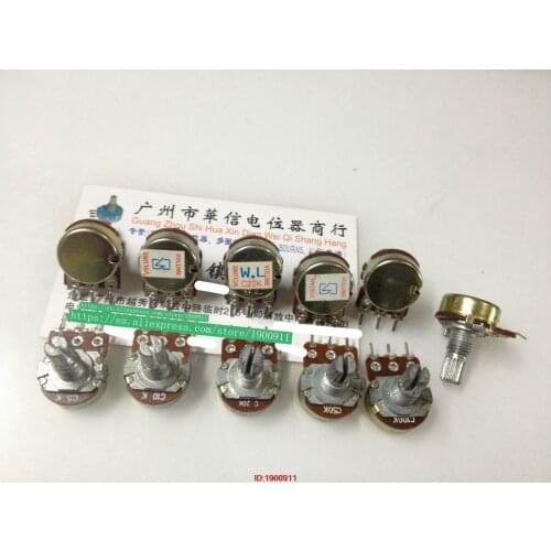 5pcs/lot 148 single-potential potentiometer C10K C20K C25K handle length 15MM flowers