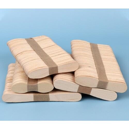 50/100pcs Natural Wood Ice Cream Sticks Food Grade Flat Ice Cream Scoop Pudding Cake Tasting Handy Art Crafts Cakesicle Stick