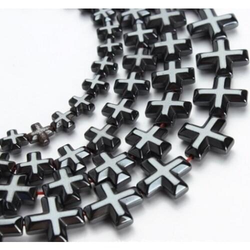 6/8/10/12mm plating cross Shape Hematite Spacer loose Beads For Jewelry Making Diy Bracelets Necklace gd4d