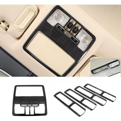 ABS For Toyota Highlander Kluger 2014-2020 front and rear reading lamp light Frame Panel Cover Trim Car Styling Accessories 5pcs