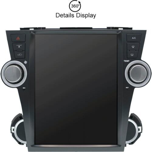 Aotsr Android 6.0 Tesla style Car no DVD Player GPS Navigation For Toyota Highlander 2009- 2013 stereo headunit multimedia