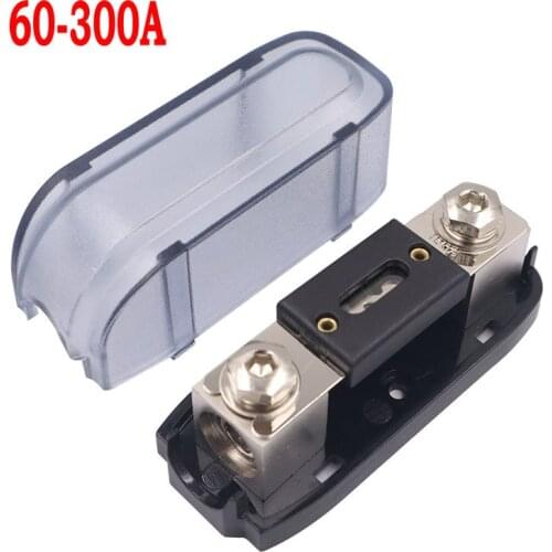 60-300A ANL Car Audio Bolt-on Fuse Auto ANL Fuse Holder Block with Fuse Polycarbonate Plastic Shell High Temperature Resistance