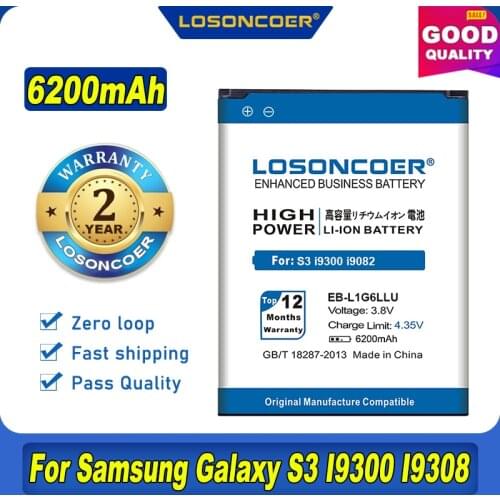 EB-L1G6LLU NFC 6200mAh For Samsung S3 i9128V I9308 I9305 I9082 I9080 I9128E I9060 I9301 i9300/i i879 I535 L710 R530 T999 Battery