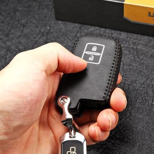 Car key cover for toyota hilux camry prado FJCruiser LANDCRUISER highlander genuine leather wallet holder 2 button