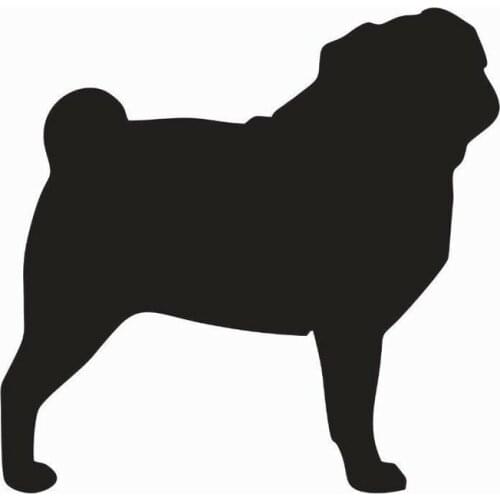 Pug Dog Animal Vinyl Die Cut Car Window Laptop Decal Sticker Wall Sticker Many Sizes & Colours Choose