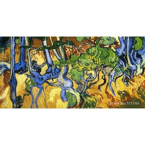 Famous art for bedroom Roots and Tree Trunks Vincent Van Gogh paintings Hand painted High quality