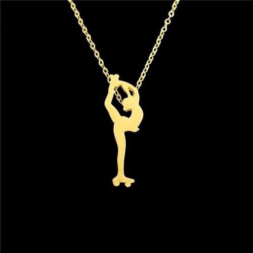Hot Wholesale Fashion Pendant Women Figure Skating Necklace Women Roller Skates Necklace Choker Jewelry Charm Custom Gift