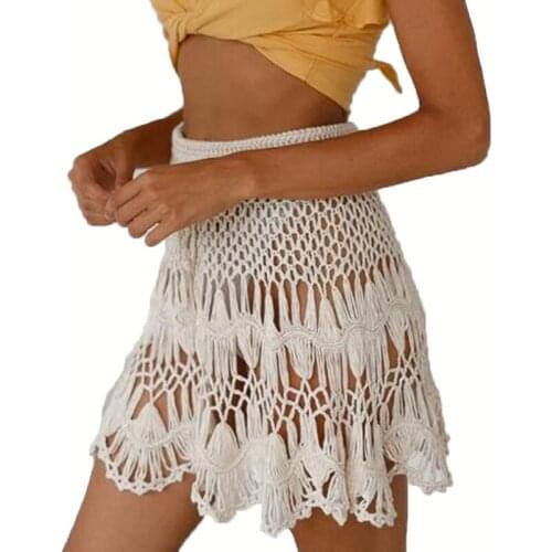 Hot Sell Beach Cover Up Skirt Women Chiffon Beachwear Short Bathing Swim dress Perspective gauze skirt