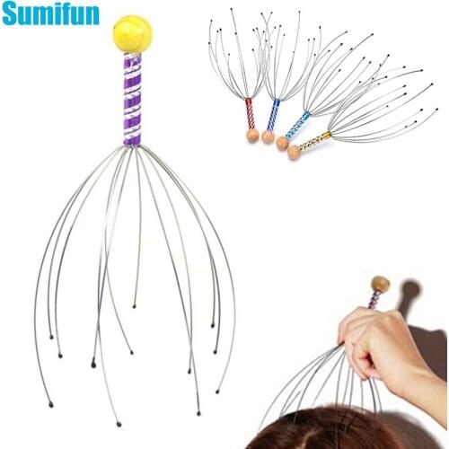 Octopus Head Massager Scalp Scratcher Handheld Wire Claw Neck Body Stress Reliever Muscle Relax Spa Healing Health Care Tool
