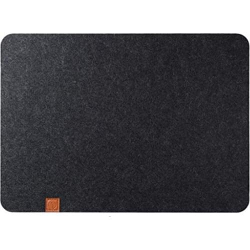 Felt Placemat 6 Piece Set Black-Table Mat Can Be Wiped 45X32 Cm-Washable Placemat-Dinner Felt Pad-ABUX