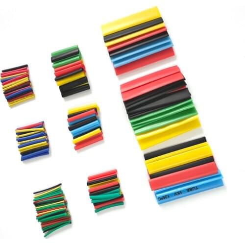 164pcs 328pcs Heat Shrink Tube Kit Shrinking Assorted Polyolefin Insulation Sleeving Heat Shrink Tubing Wire Cable 8 Sizes