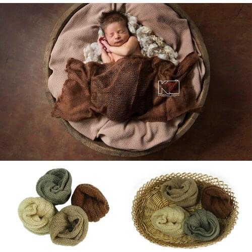 New Pack Soft Stretchy Mohair Infant Handmade Wraps Newborn Photography Props Baby Photo Shoot Accessories Photograph for Studio