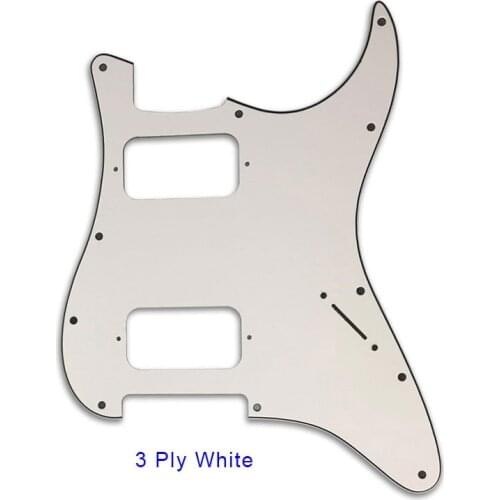 Pleroo Guitar Parts - For 72' 11 Screw Hole Standard St HH Humbuckers Pickups Guitar pickguard Scratch Plate NO control punch