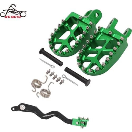Motorcycle CNC Foot Pegs Pedals Rests Footpegs Rear Foot Brake Pedal Lever For KAWASAKI KLX300R 2020 KLX250 2006-2020