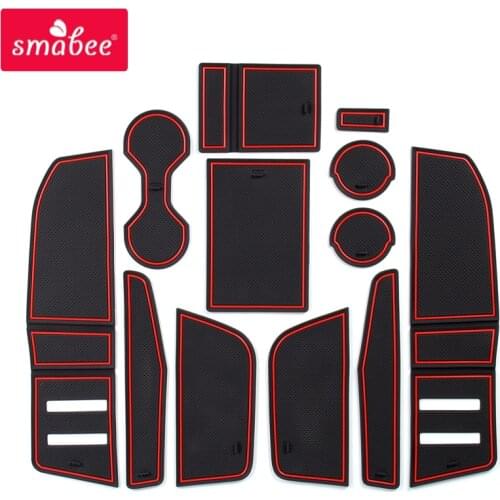 Smabee Anti-Slip Gate slot mat for Audi Q3 2019 2020 Rubber Coaster Cup Holders Non-slip mats Accessories Car sticker