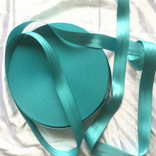 30 meters Roll Seat Belt Webbing Safety Strap turquoise Color 48mm Wide 5 Bars