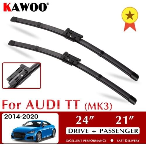 KAWOO Wiper Blade LHD / RHD Front Car Wiper Blades For Audi TT MK3 2014 - 2020 Auto Windshield Windscreen Front Window 24"+21"