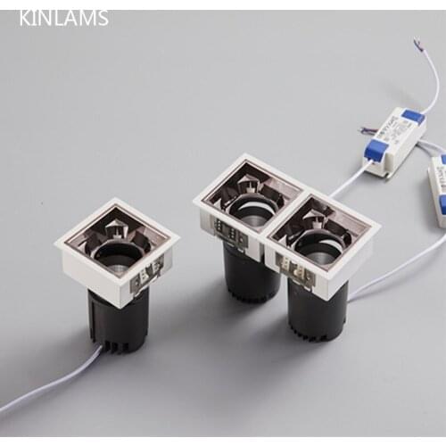 Spotlights Ceiling Spots Lamp Track Light Llighting LED Fixture Surface Mounted Downlight Living Room Household Square COB Box