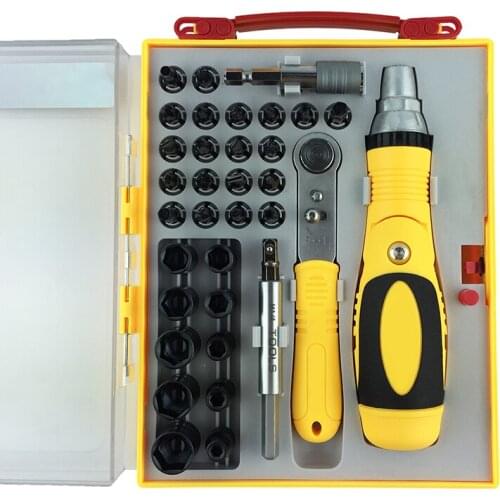PARON 35 In 1 Multi-purpose Precision Screwdriver Ratchet Freely Angle Adjust Set Home Kit Phone Mobile IPad Camera Repair Tool