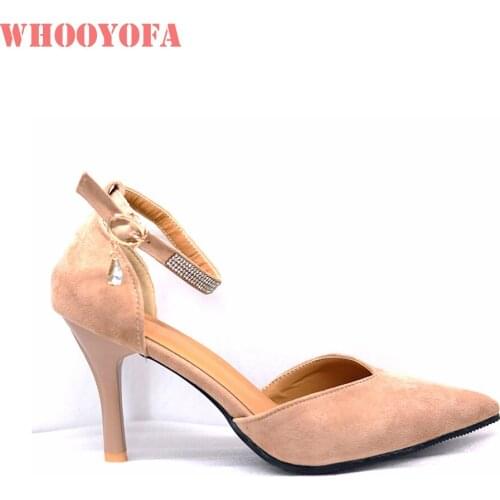 Brand New Sale Sweet Pink Beige Women Dress Sandals High Studded Heels Ladies Studded Shoes W181 Plus Big Small Size 10 32 43