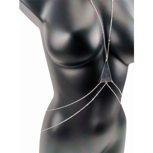 Goth Sexy Body Jewelry Chest Chains Body Chain Bikini for Women Summer Accessories Beach Belly Waist Bra Punk Gift Holiday Emo