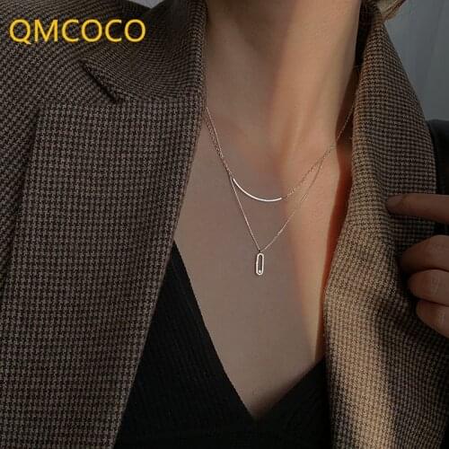 925 Silver Zircon Double-Layer Necklace 2021 New Style INS Collarbone Chain With Simple Light Luxury Design Neck Chain