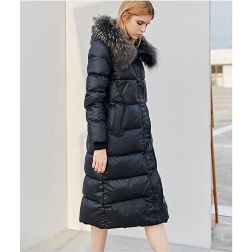 Fur CollarWomen Down Coat Long Winter Coat Plus Size Winter Down Jacket Custom made Any SIze
