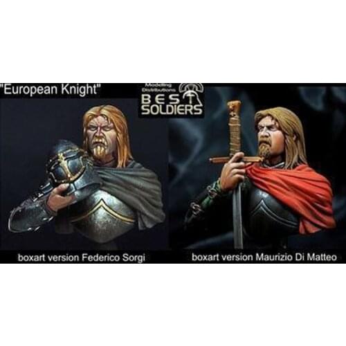 1/10, European Knight, Contains 2 arms, Resin Model Bust GK, Ancient warrior, Historical theme, Unassembled and unpainted kit